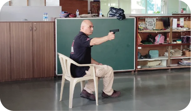 Practical self-defence session with participants practicing real-life safety moves